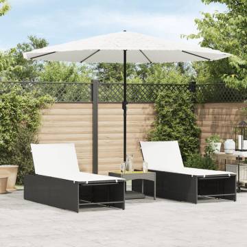 Garden Parasol with Steel Pole - White 324x324 cm | HipoMarket