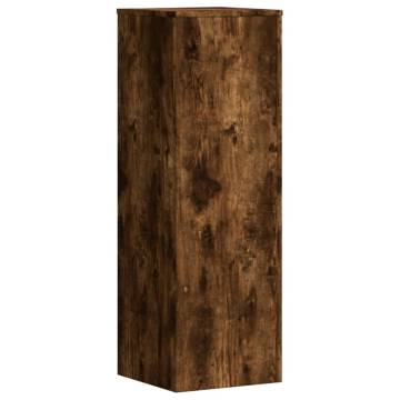 Stylish 2 pcs Smoked Oak Plant Stands - Engineered Wood