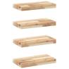 Floating Shelves (4 pcs) - Solid Acacia Wood | HipoMarket