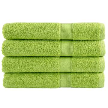 Premium Sauna Towels SOLUND 4 pcs - Apple Green - 80x200 cm