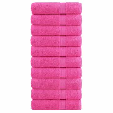 Premium Shower Towels SOLUND - 10pcs Pink 70x140cm 600gsm