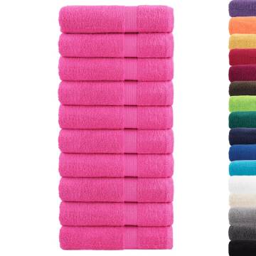 Premium Shower Towels SOLUND - 10pcs Pink 70x140cm 600gsm