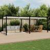 Garden Gazebo with Retractable Roof - Cream 3x6 m Aluminium