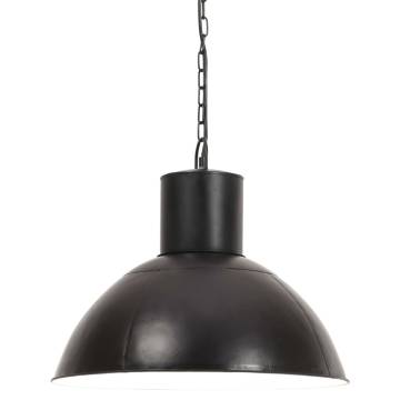 Hanging Lamp 25W Black Round 48cm E27 - Industrial Style