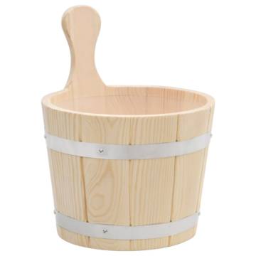 Sauna Bucket and Ladle Set | Solid Pine Wood - HipoMarket