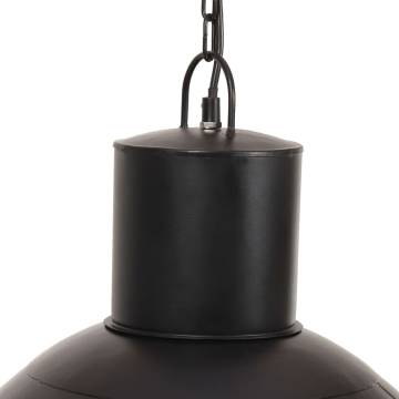 Hanging Lamp 25W Black Round 48cm E27 - Industrial Style