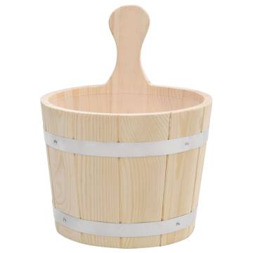 Sauna Bucket and Ladle Set | Solid Pine Wood - HipoMarket