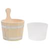 Sauna Bucket and Ladle Set | Solid Pine Wood - HipoMarket