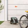  Pet Bike Trailer Grey Oxford Fabric and Iron Colour grey Size 124 x 53 x 53 cm 