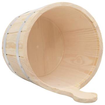 Sauna Bucket and Ladle Set | Solid Pine Wood - HipoMarket