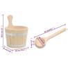 Sauna Bucket and Ladle Set | Solid Pine Wood - HipoMarket