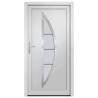 Front Door White 98x208 cm PVC - Enhance Home Security