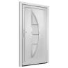 Front Door White 98x208 cm PVC - Enhance Home Security