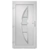 Front Door White 98x208 cm PVC - Enhance Home Security