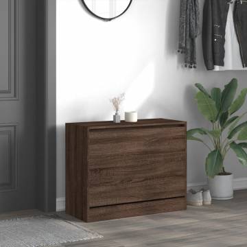 Shoe Cabinet Brown Oak - Compact & Stylish | Hipomarket