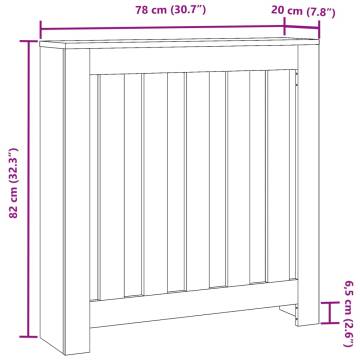 Stylish White Radiator Cover 78x20x82 cm | Hipomarket