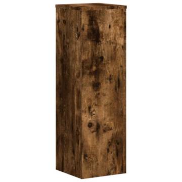 Plant Stand 2pcs Smoked Oak | Durable Engineered Wood