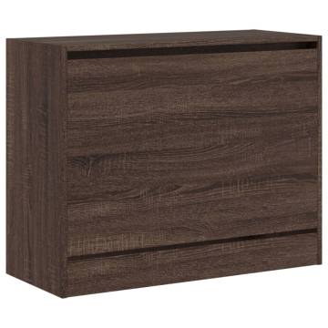 Shoe Cabinet Brown Oak - Compact & Stylish | Hipomarket