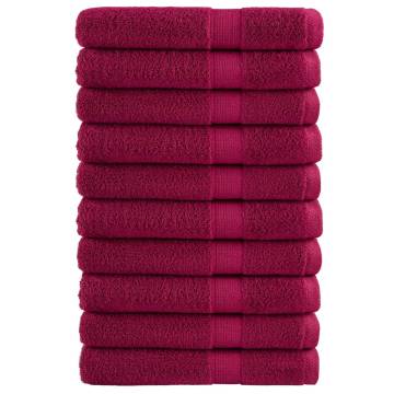 Premium Sauna Towels SOLUND - 10pcs Bordeaux 80x200cm