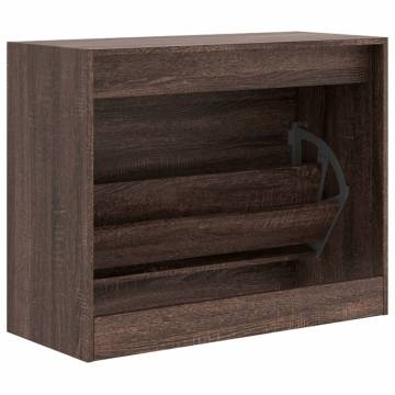 Shoe Cabinet Brown Oak - Compact & Stylish | Hipomarket