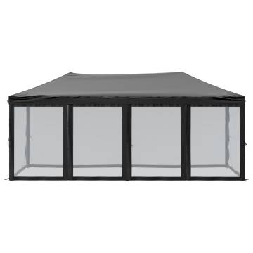 Folding Party Tent with Sidewalls Black 3x6m - Durable & Stylish