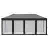 Folding Party Tent with Sidewalls Black 3x6m - Durable & Stylish