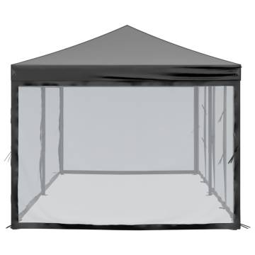 Folding Party Tent with Sidewalls Black 3x6m - Durable & Stylish