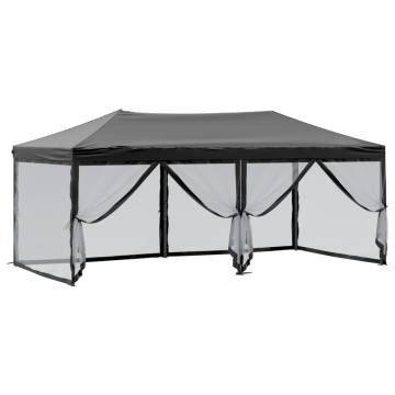 Folding Party Tent with Sidewalls Black 3x6m - Durable & Stylish