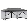 Folding Party Tent with Sidewalls Black 3x6m - Durable & Stylish