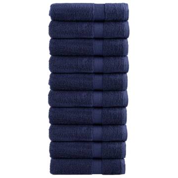 Premium Navy Blue Shower Towels - SOLUND 10pcs 70x140cm 600gsm