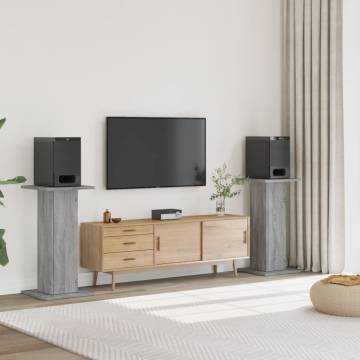 Stylish Grey Sonoma Speaker Stands - Elevate Your Audio Experience