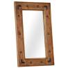 Mirror Solid Acacia Wood 50x80 cm - Vintage Charm