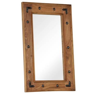 Mirror Solid Acacia Wood 50x80 cm - Vintage Charm