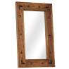 Mirror Solid Acacia Wood 50x80 cm - Vintage Charm