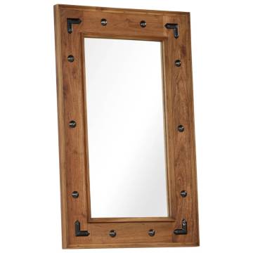 Mirror Solid Acacia Wood 50x80 cm - Vintage Charm