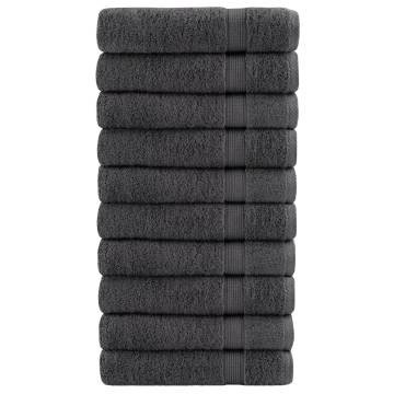 Premium Hand Towels SOLUND 10pcs Anthracite - 50x100cm 600gsm