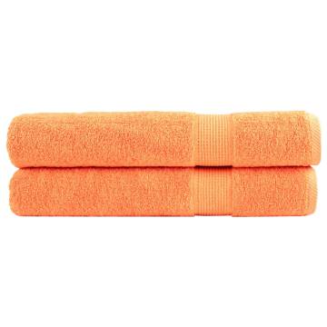 Premium Sauna Towels SOLUND 2 pcs Orange 80x200 cm - 600 gsm