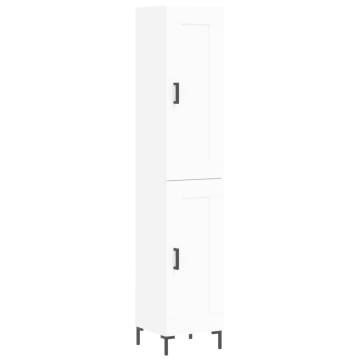 Elegant Highboard White 34.5x34x180 cm | Hipomarket UK