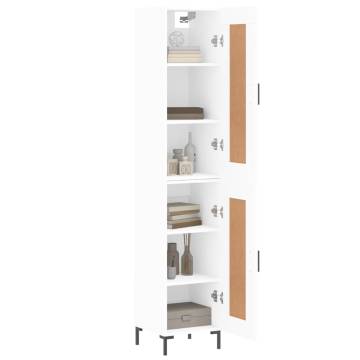 Elegant Highboard White 34.5x34x180 cm | Hipomarket UK