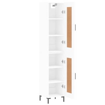 Elegant Highboard White 34.5x34x180 cm | Hipomarket UK