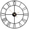 Black Iron Wall Clock Ø50 cm | Elegant & Silent Design