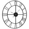 Black Iron Wall Clock Ø50 cm | Elegant & Silent Design