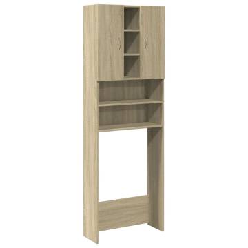 Washing Machine Cabinet Sonoma Oak - 64x25.5x190 cm