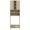 Washing Machine Cabinet Sonoma Oak - 64x25.5x190 cm