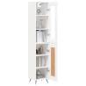 Stylish Highboard White - 34.5x34x180 cm Engineered Wood