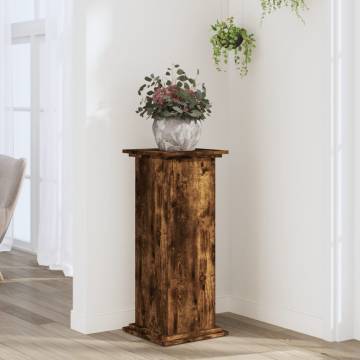 Plant Stand Smoked Oak 33x33x80 cm - Stylish & Durable