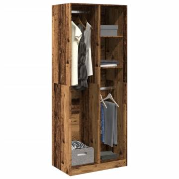 Wardrobe Old Wood 80x50x200 cm - Stylish Engineered Storage