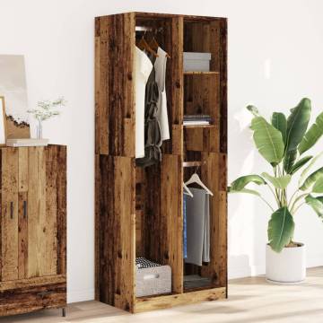 Wardrobe Old Wood 80x50x200 cm - Stylish Engineered Storage