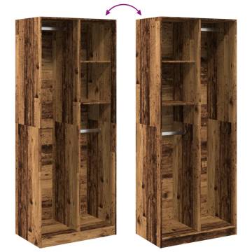 Wardrobe Old Wood 80x50x200 cm - Stylish Engineered Storage