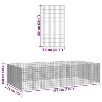 Free Range Animal Enclosure 24-Panel | Hipomarket UK